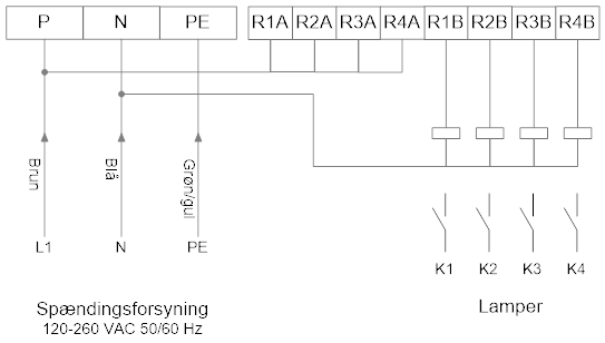 OnSiteLight IX900-1 electrical IO connection drawing