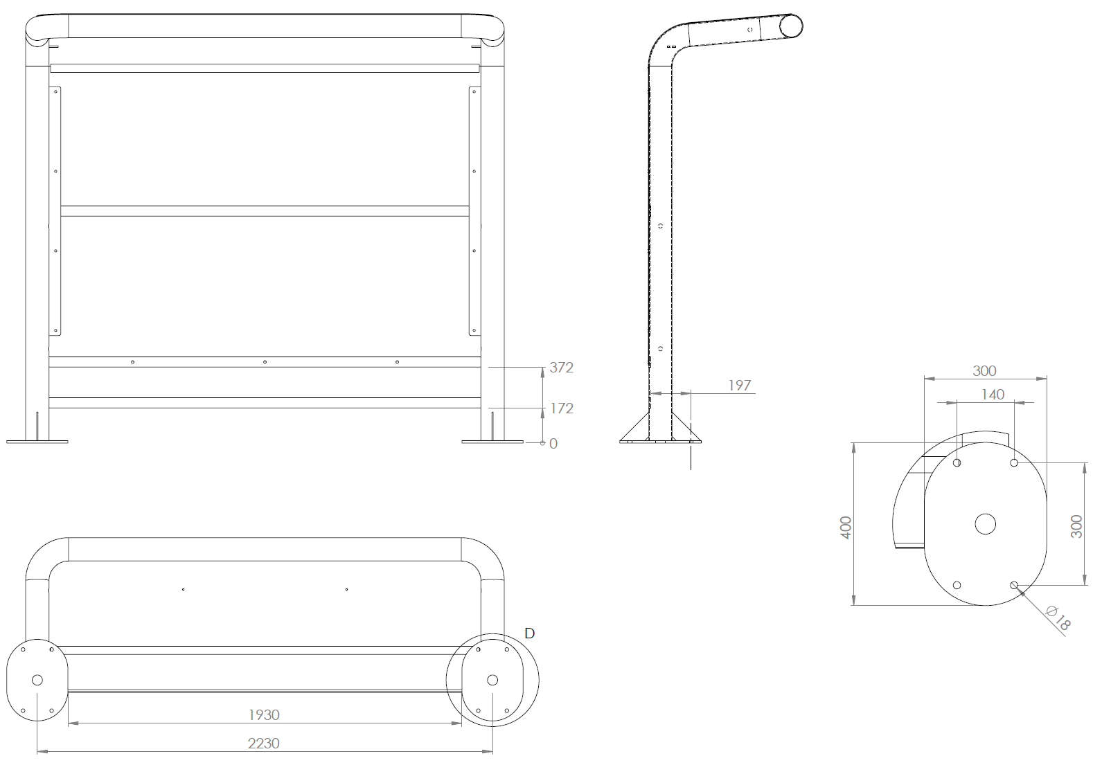 MBO pipe stand T21 drawing